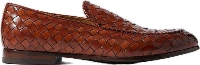 Scarosso Vittorio Interwoven-Designed Loafers