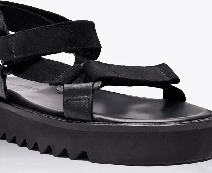 Scarosso Wooster V Suede Sandals - Man Sandals Black Eu - 42 - Image 2