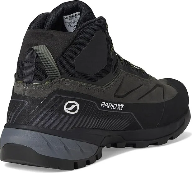 Scarpa Rapid XT Mid GTX Men's Climbing Shoes Shark/Military : EU 40 (US Men's 7.5) D - Medium, Suede - Image 4