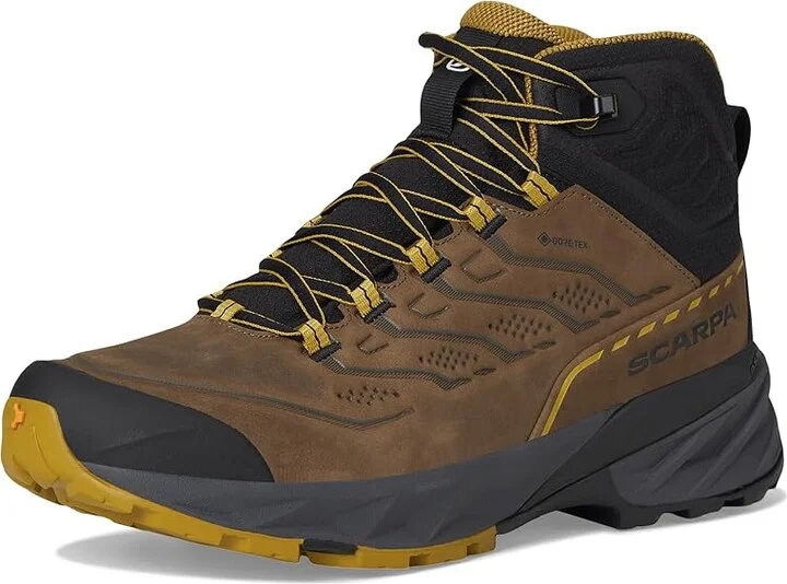 Scarpa Rush 2 Pro Mid GTX Men's Climbing Shoes Brown/Sulphur : EU 41.5 (US Men's 8.5) D - Medium, Synthetic - Image 5