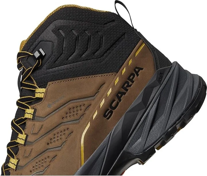Scarpa Rush 2 Pro Mid GTX Men's Climbing Shoes Brown/Sulphur : EU 41.5 (US Men's 8.5) D - Medium, Synthetic - Image 7