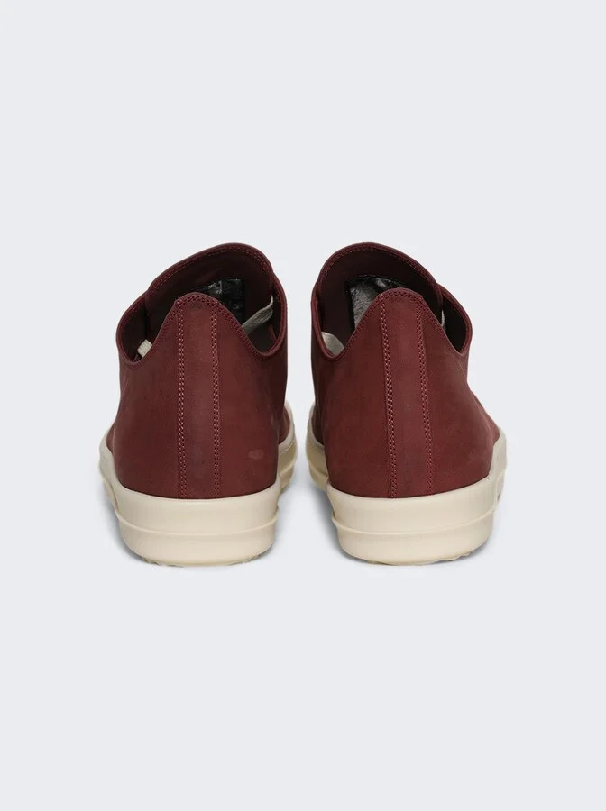 Scarpe In Pelle Low Sneakers Rosewood And Milk