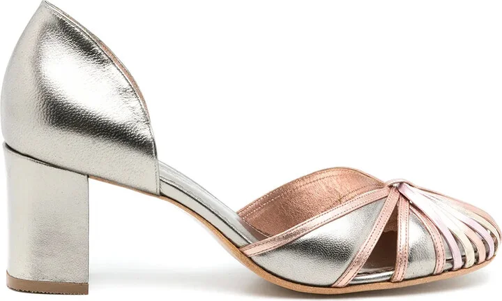 Scarpin metallic-finish pumps