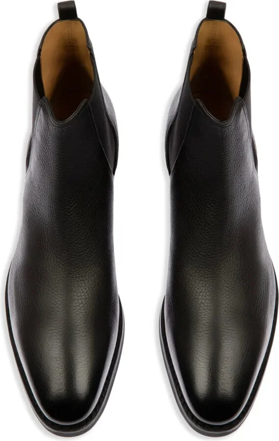 Scavone grained-leather ankle boots - Image 4