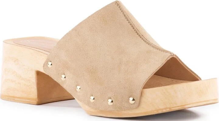 Scene Womens Studded Suede Block Heels
