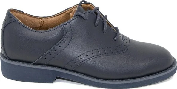 School Issue Women's Upper Class Dress Oxford Shoe, navy, 7 WIDE