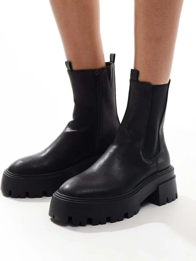 schuh Addilyn chunky ankle boots in black