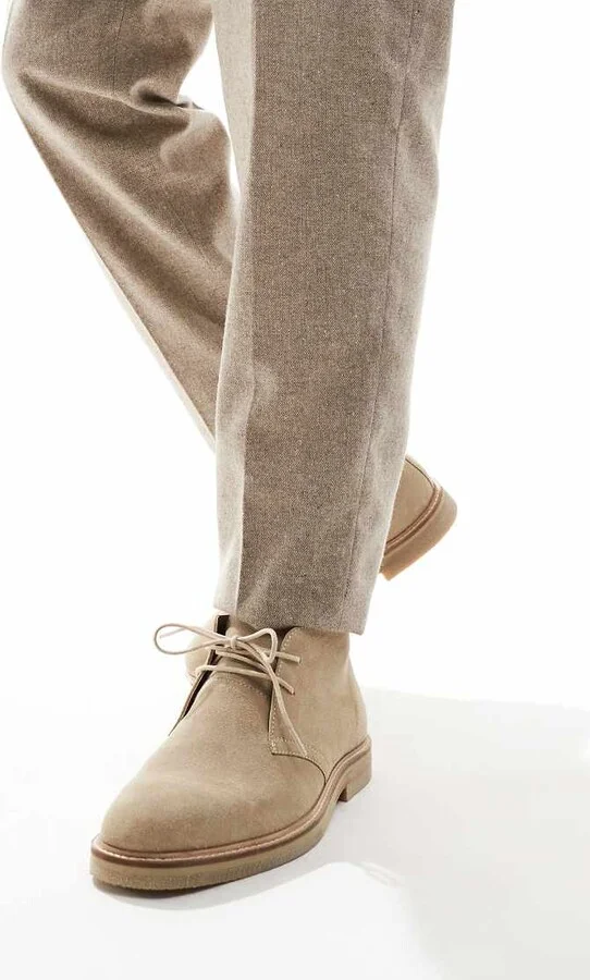 schuh Dace lace up shoes in beige suede - Image 2