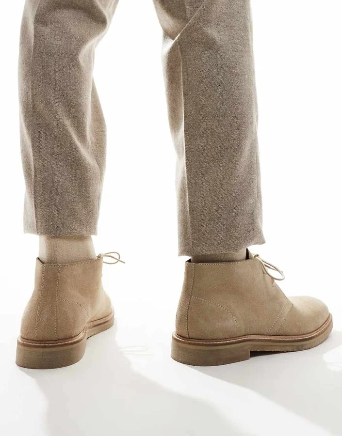 schuh Dace lace up shoes in beige suede - Image 3
