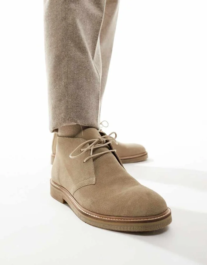 schuh Dace lace up shoes in beige suede