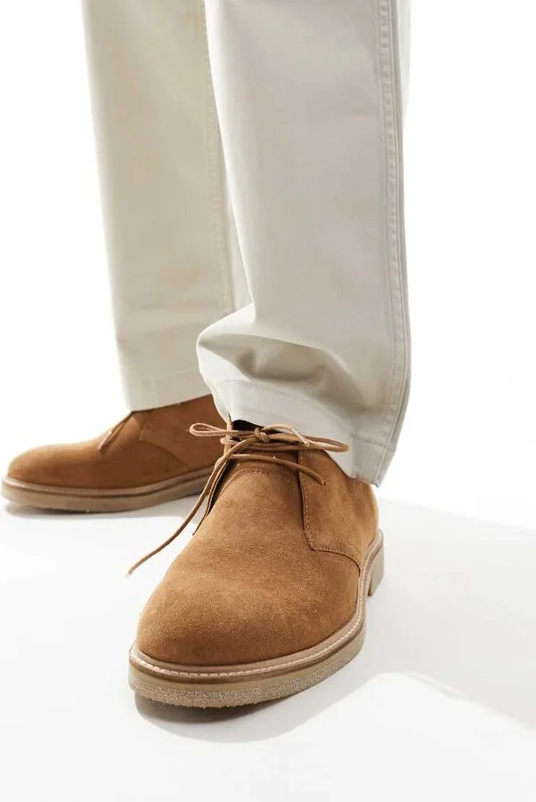 schuh Dace lace up shoes in tan suede