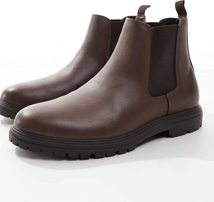 schuh Dalton Chelsea boots in brown - Image 3