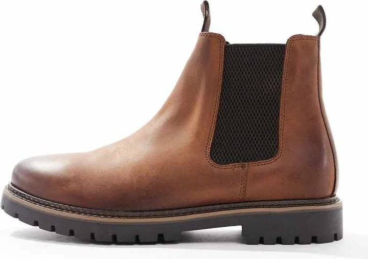 schuh Dawson chelsea boots in brown leather - Image 2