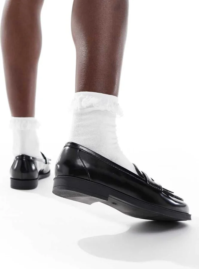 schuh Laurent coin loafers in black - Image 3