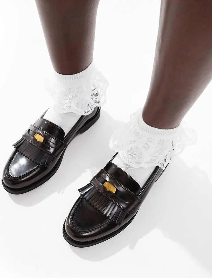 schuh Laurent coin loafers in brown