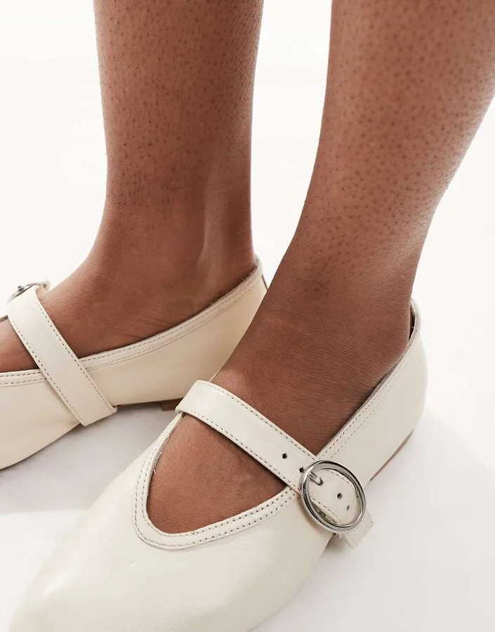 schuh Lavena mary janes in bone leather - Image 3
