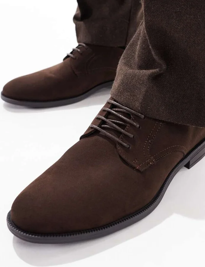 schuh Malcolm derby shoes in brown - Image 2