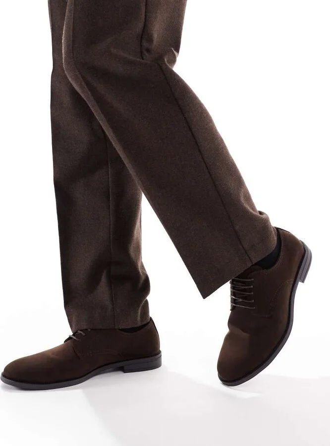 schuh Malcolm derby shoes in brown - Image 3