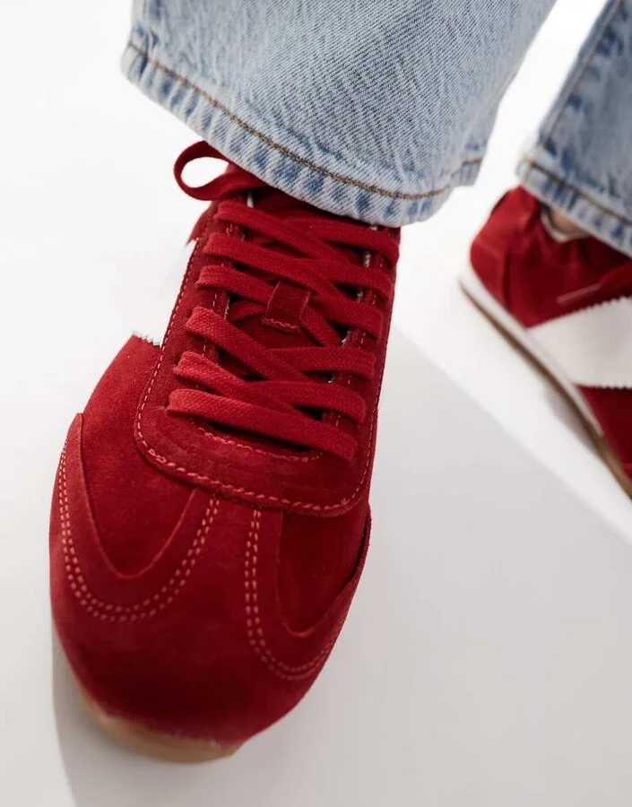 schuh Meredith sneakers in red suede - Image 4