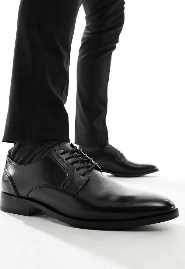 schuh Reilly derby shoes in black leather
