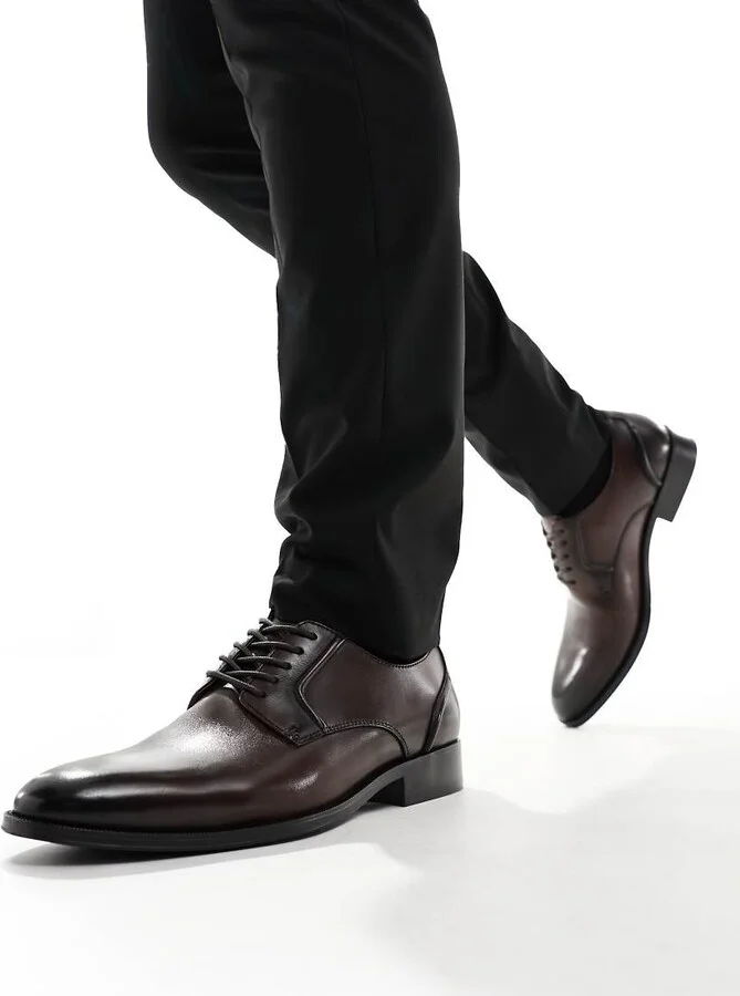 schuh Reilly derby shoes in brown leather