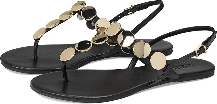 Schutz Acacia T Women's Wedge Shoes Black 5 : 7.5 M, Leather