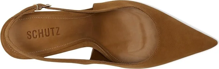 Schutz Alicia Sling Women's Shoes Dried Pistachio : 8 M, Suede - Image 2