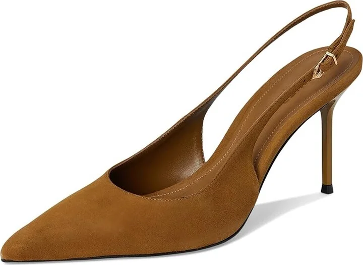 Schutz Alicia Sling Women's Shoes Dried Pistachio : 8 M, Suede - Image 5