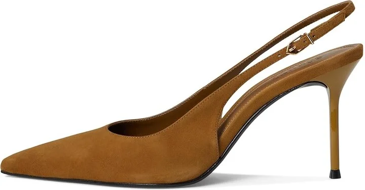 Schutz Alicia Sling Women's Shoes Dried Pistachio : 8 M, Suede - Image 6