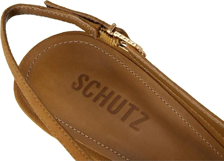 Schutz Alicia Sling Women's Shoes Dried Pistachio : 8 M, Suede - Image 7