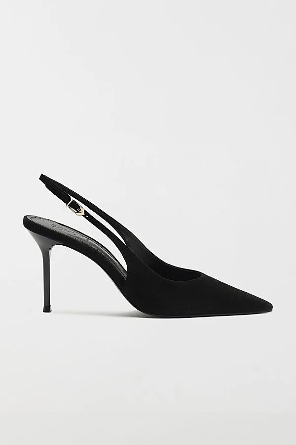 Schutz Alicia Suede Sling Heel in Black - Image 4
