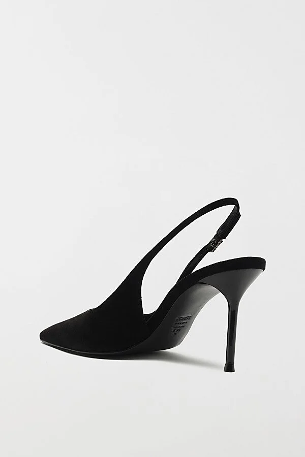 Schutz Alicia Suede Sling Heel in Black - Image 5