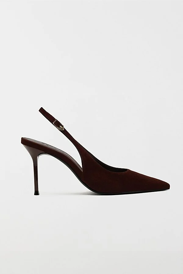 Schutz Alicia Suede Sling Heel in Black - Image 7