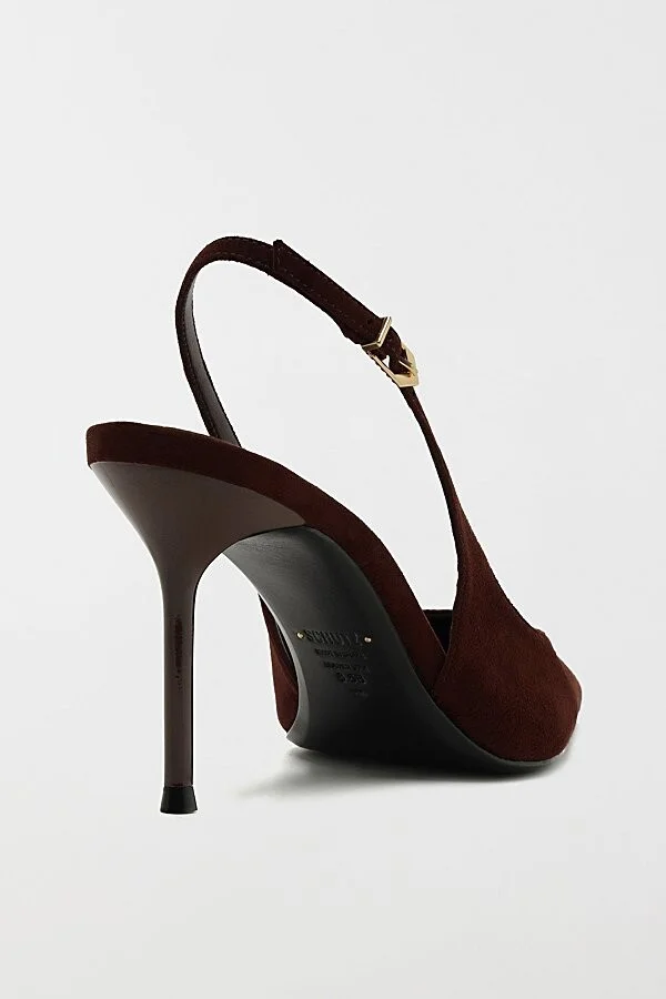 Schutz Alicia Suede Sling Heel in Black - Image 8