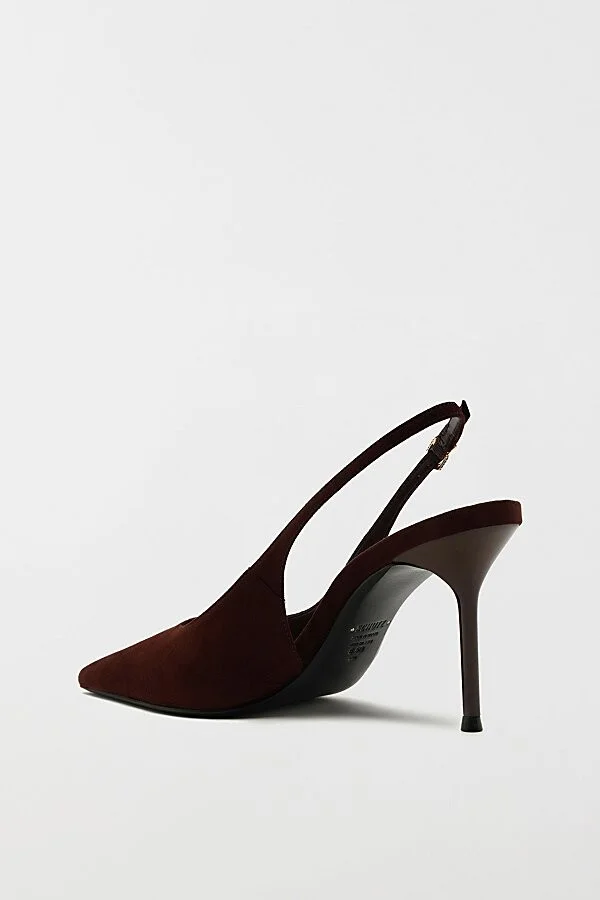 Schutz Alicia Suede Sling Heel in Black - Image 9