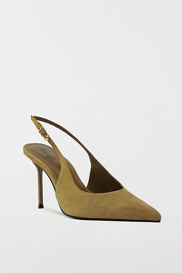 Schutz Alicia Suede Sling Heel in Black - Image 10