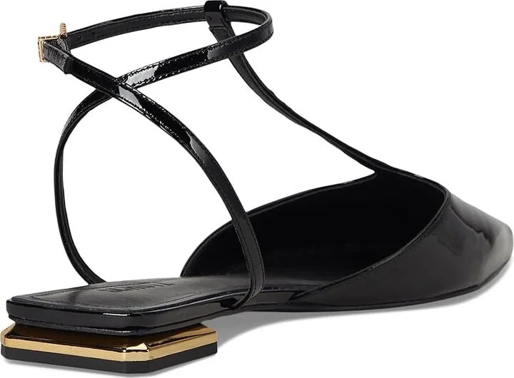 Schutz Allure T Flat Women's Dress Flat Shoes Black : 6 M, Leather - Image 4