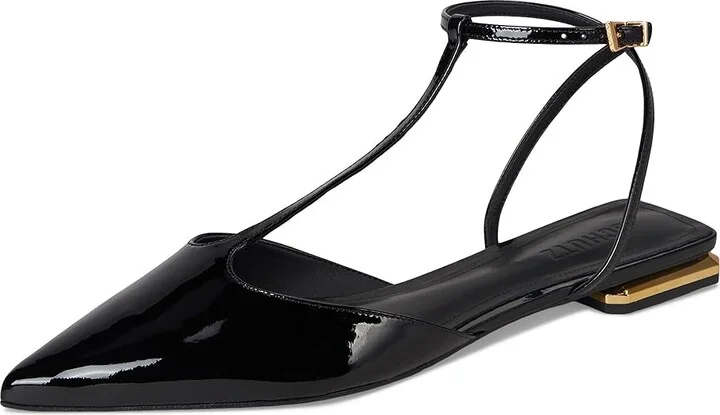 Schutz Allure T Flat Women's Dress Flat Shoes Black : 6 M, Leather - Image 5