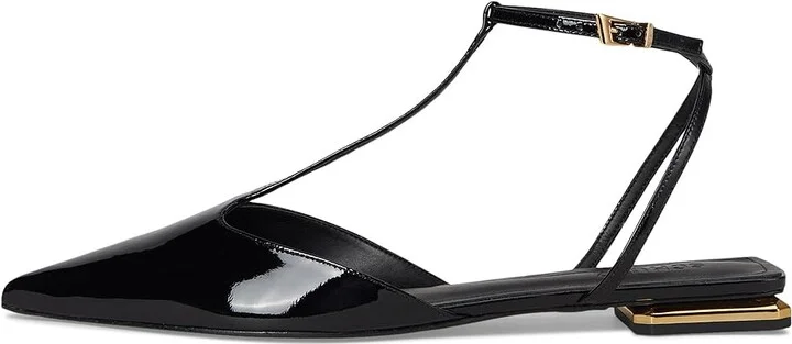 Schutz Allure T Flat Women's Dress Flat Shoes Black : 6 M, Leather - Image 6