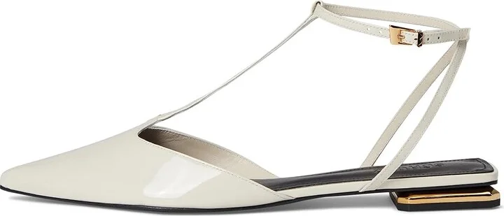 Schutz Allure T Flat Women's Dress Flat Shoes Sugar White : 9.5 M, Leather - Image 6