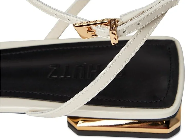 Schutz Allure T Flat Women's Dress Flat Shoes Sugar White : 9.5 M, Leather - Image 7