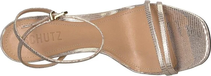 Schutz Altina Women's Shoes Platina Shine Lizard : 5 M, Leather - Image 3