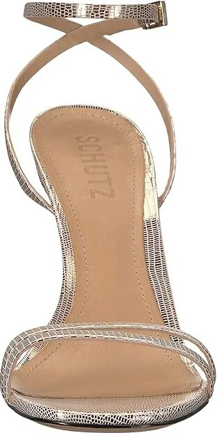 Schutz Altina Women's Shoes Platina Shine Lizard : 5 M, Leather - Image 6
