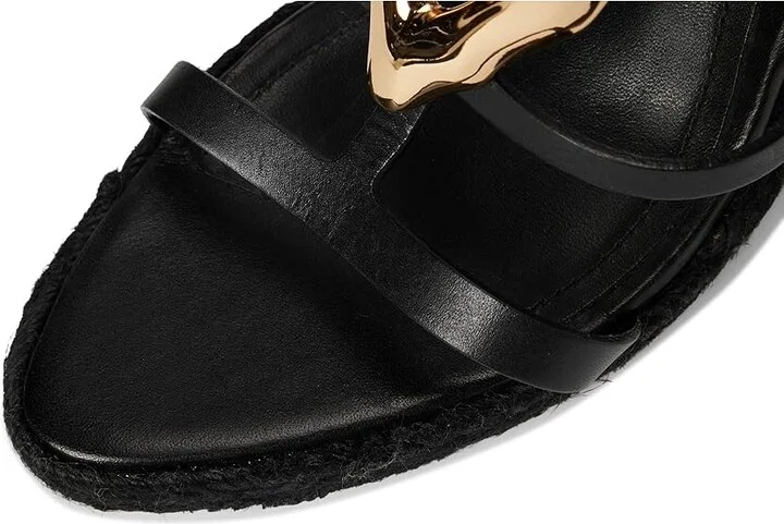 Schutz Amarilis Wedge Women's Wedge Shoes Black 5 : 5 M, Leather - Image 2