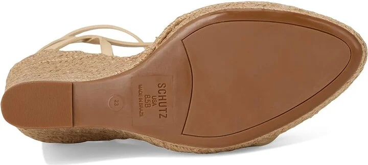 Schutz Amarilis Wedge Women's Wedge Shoes Natural Nibs : 10 M, Leather - Image 3