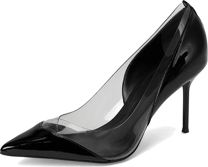 Schutz Andie High Women's Heels Black/Fume : 9.5 M, Leather - Image 5