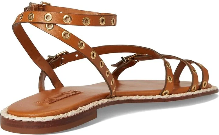 Schutz Annete Flat Women's Sandals Cuoio Brown : 5 M, Leather - Image 4