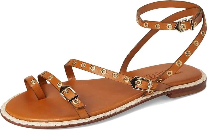 Schutz Annete Flat Women's Sandals Cuoio Brown : 5 M, Leather - Image 5