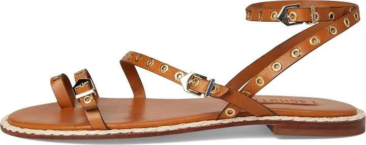 Schutz Annete Flat Women's Sandals Cuoio Brown : 5 M, Leather - Image 6