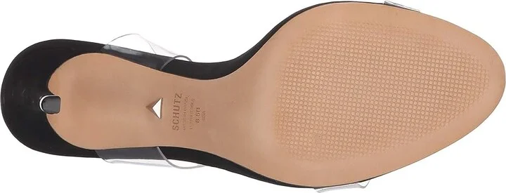 Schutz Ariella Women's Sandals Black/Transparente Nubuck/Vinil : 5 M - Image 4